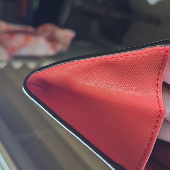 Coach Coral Color Card Holder  Euc - Picture 6 of 10